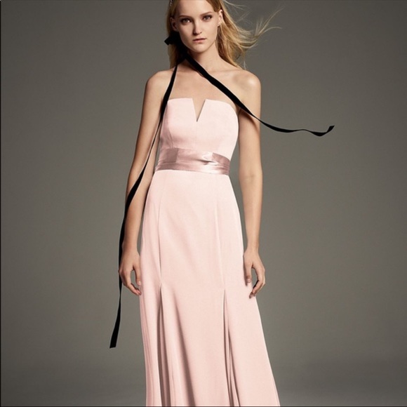 Vera Wang Strapless Chiffon Dress Size 18 - Picture 6 of 9